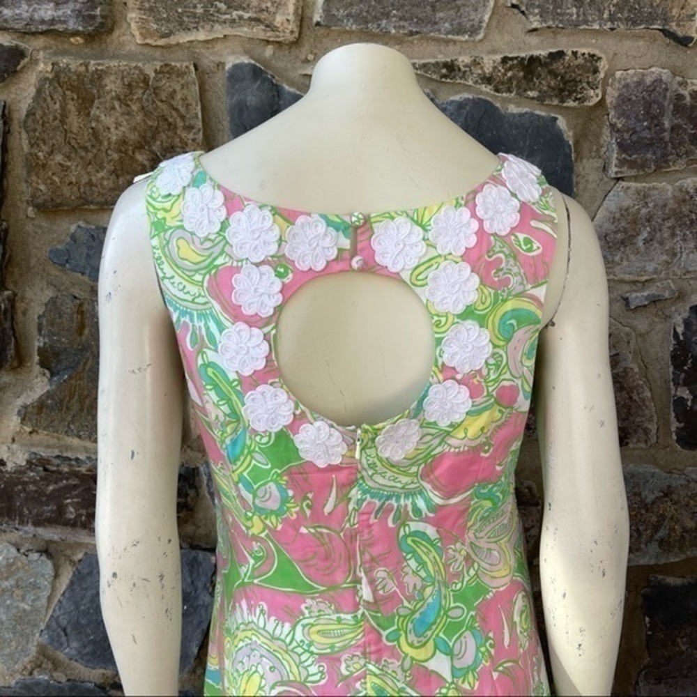 Lilly Pulitzer Nina Shift Dress Chin Chin Print Size 10 - Picture 5 of 7